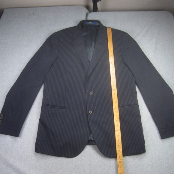 Polo Ralph Lauren Suit Mens 46Lx39W Navy Striped Modern Fit Jacket Pants 2 Piece - Picture 8 of 16